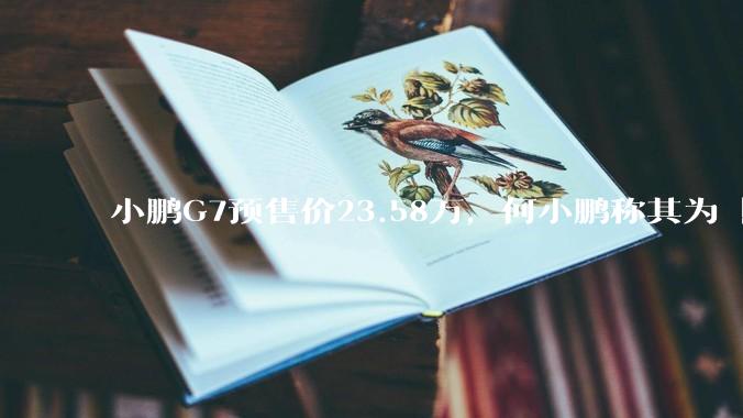 小鹏G7预售价23.58万，何小鹏称其为「全球首款L3级算力的AI汽车」，何为L3级算力？竞争力如何？