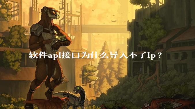 软件api接口为什么导入不了ip?